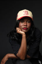 31 Mitt - Tan Hat with Red Suede Brim